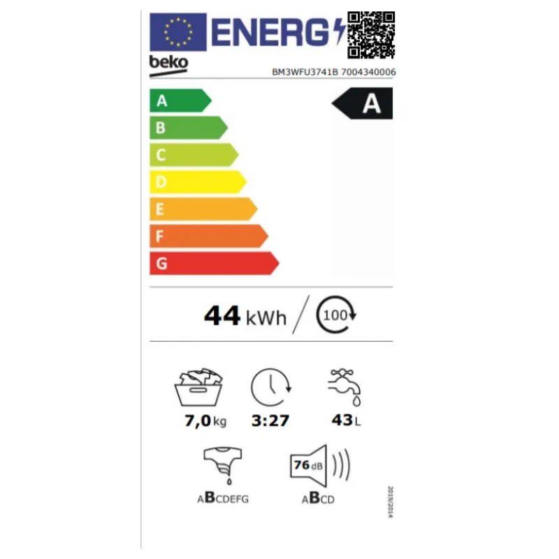 Machine à laver Beko - 7 KG - Classe A - 1400TrMin (1).webp