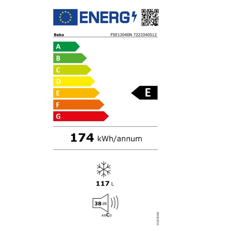 Congélateur - Beko - FSe13040N- Classe énergétique E - 4tiroirs.webp