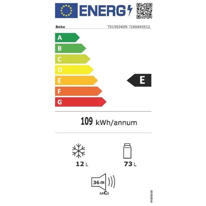 Frigo de table beko - TS190340N - Avec freezer - Classe énergétique E (1).webp