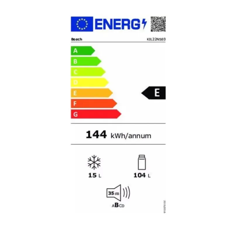 Réfrigérateur - encastrable - Bosch - KIL22NSEO - Garantie 2 ans - Classe énergétique E.webp