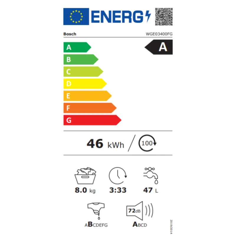 lave linge Bosch 8KG classe energetique A 8KG simple dutilisation.webp