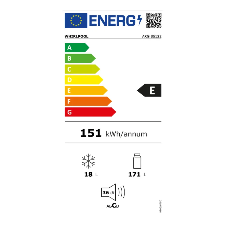 Réfrigérateur - encastrable - Whirlpool - ARG86122- Classe énergétique E - 122cm (1).webp