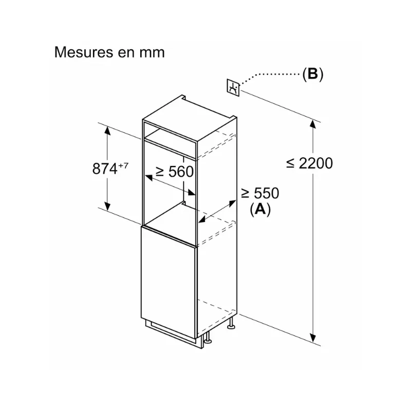 Réfrigérateur - encastrable - Bosch - KIR21EDD1 - Classe énergétique D - Exclusiv.webp