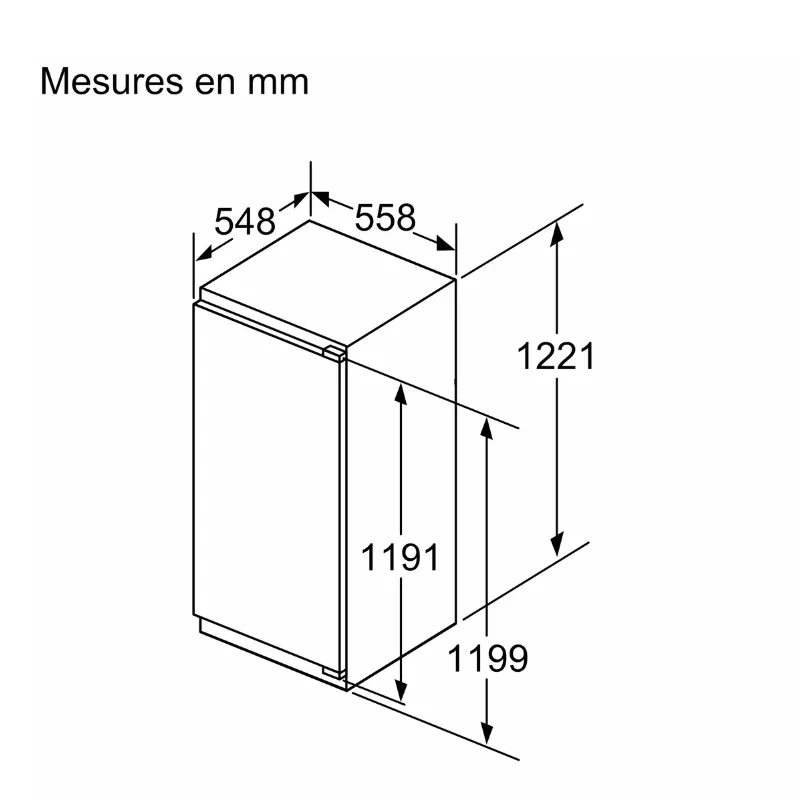 Réfrigérateur - encastrable -  Siemens- Extraklasse - 122 de haut -  Garantie 5 ans .webp