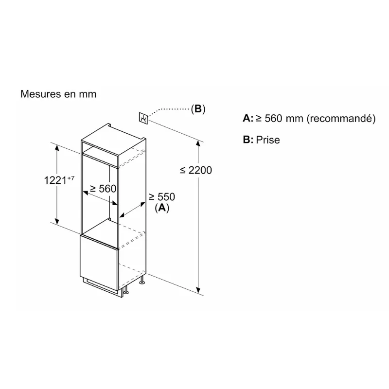 Réfrigérateur - encastrable -  Siemens- Extraklasse - 122 de haut - .webp