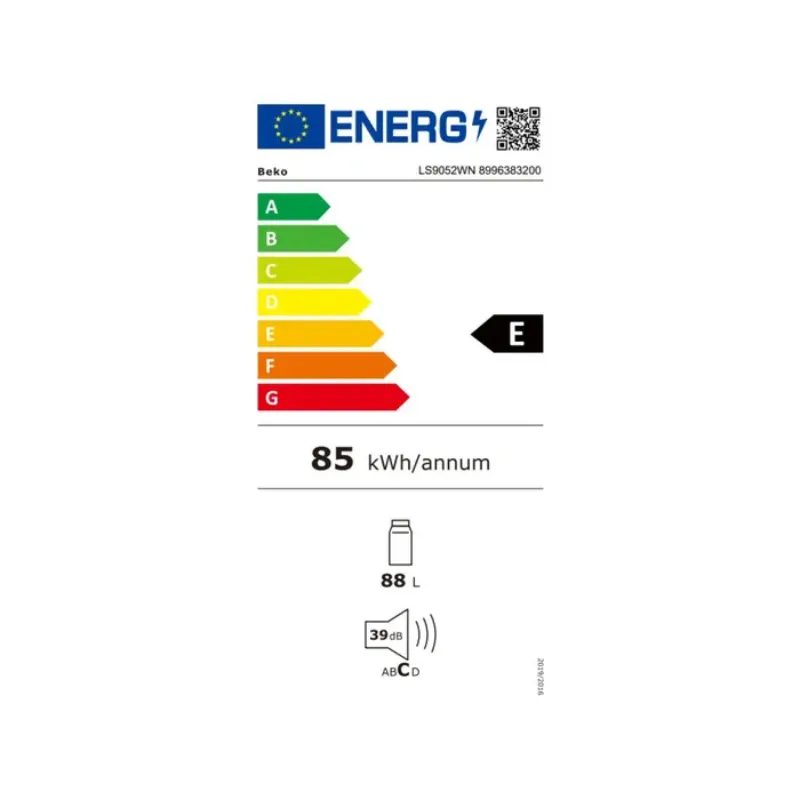 réfrigérateur - frigo - de table - beko - LS9052WN - sans freezer - Classe énergétique E - zincq - Wasmuel .webp