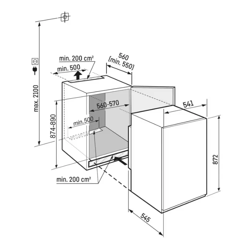 Frigo - encastrable - Liebherr - IRSE3900 - classe énergétique E - garantie 10 ans - zincq - Wasmuel (2).webp