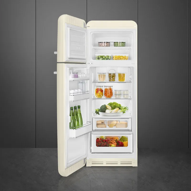 frigo Smeg - design année 50 - avec congélateur -  Créme-FAB30LCR6-Classe énergétique C - charnières Gauche (1).webp