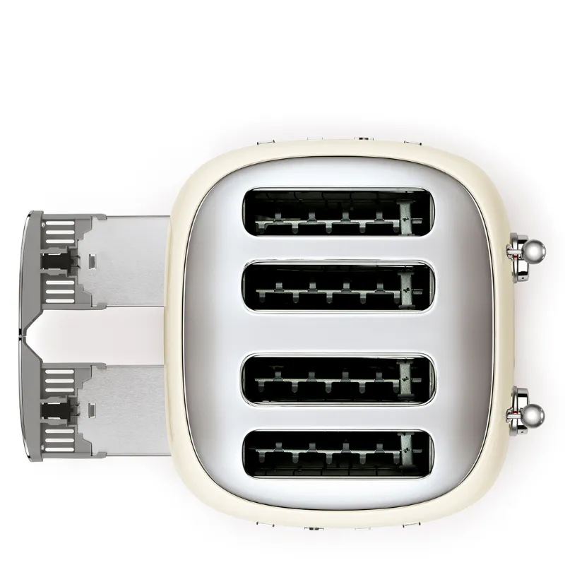 Grille pain - smeg - année 50 - 4 tranches - couleur crème - TSF03CREU (1).webp