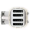 Grille pain - smeg - année 50 - 4 tranches - couleur crème - TSF03CREU (1).webp