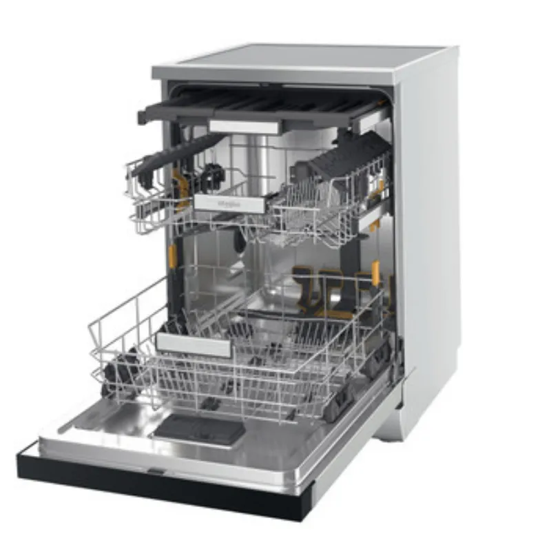 Lave vaisselle - Whirlpool  - Couleur Inox - Classe énergétique C -Départ différé -  15 couverts - pose libre - W7FHS41X- avec tiroirs à couverts.webp