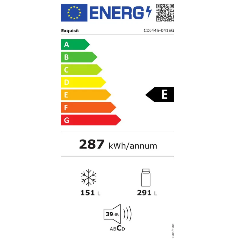 Frigo - Américain - couleur inox - Exquisit - classe énergétique E - double portes - pas de distributeur (1).webp