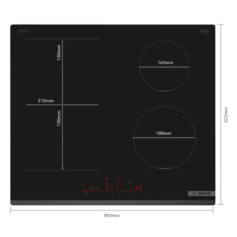 60 cm - induction - taque - table de cuisson - Promo sur les taque - livraison en belgique - PVS631HC1E  - encastrable - flex .webp