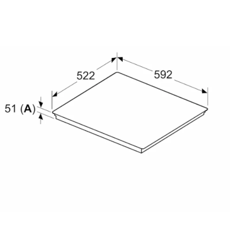 60 cm - noir mat - pas de griffe - perfect fry - PVS61AHC1E - trou 56 x 49 cm -- induction - flex - nouveauté .webp