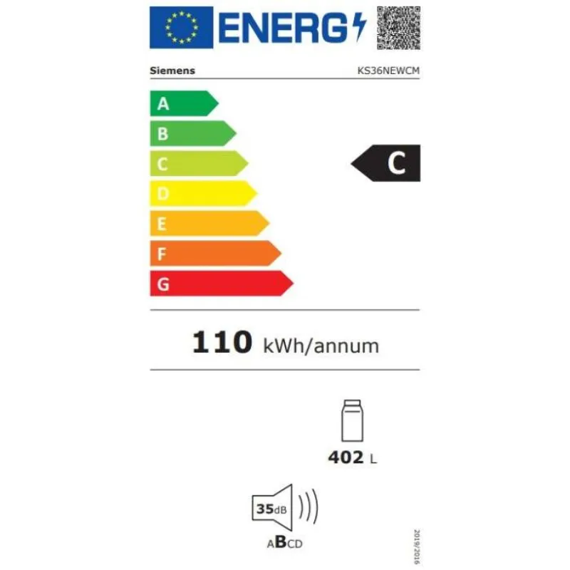 Frigo - monoporte - Siemens - Extraklasse - Classe énergétique C - 402 Litres  - Garantie 5 ans .webp
