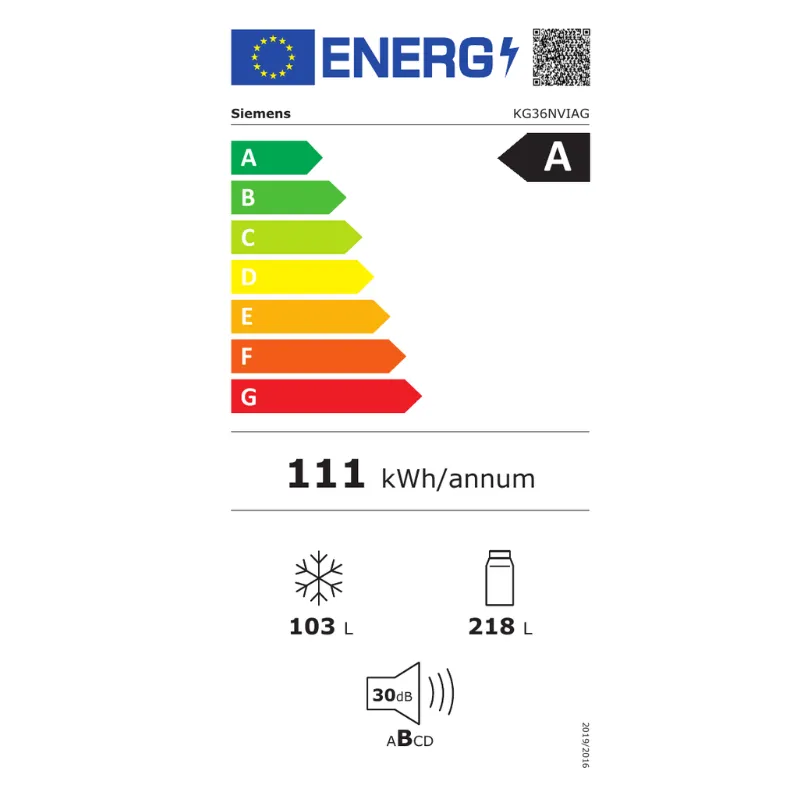 Frigo - combiné - Siemens - Classe énergétique A - économique.webp