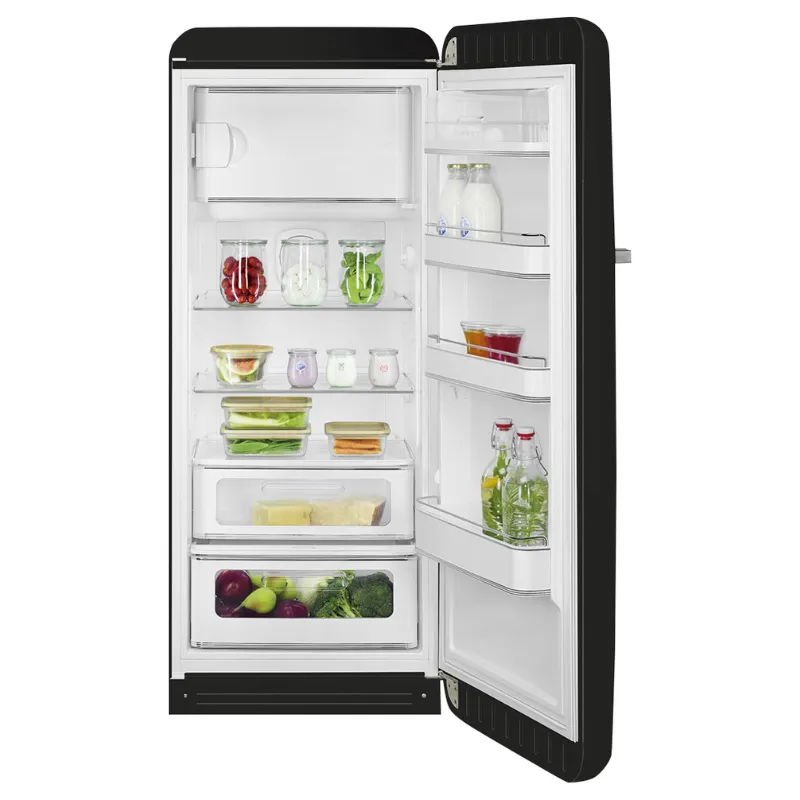 Frigo - Smeg - Année 50 - noir - fab28rbl6 - Classe énergétique C - avec surgélateur (1).webp