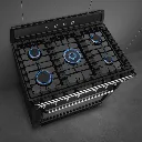 tr90gmbl - TR90GMBL - Classe énergétique A - Cuisinière - Victoria - couleur noir - 5 bruleurs .webp