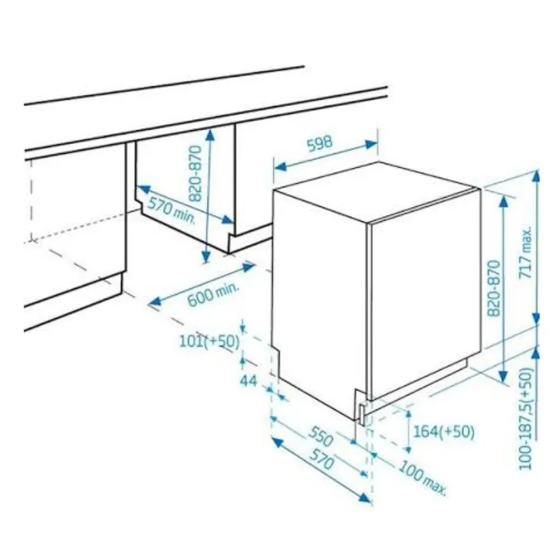 Lave vaisselle - full intégrable - beko - BDIN14320 - Classe énergétique E - départ différé.webp