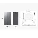 Frigo américain - samsung - inox - Classe énergétique D - RS70F64KDTEF - no Frost - distributeur d'eau & glaçons.webp