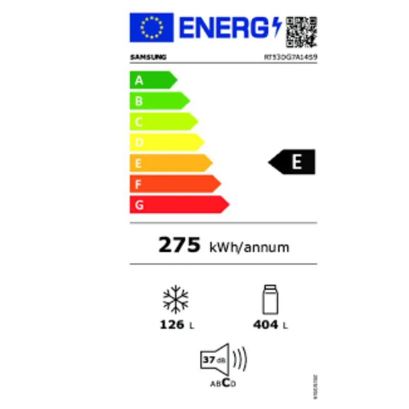 Frigo combiné - samsung  - RT53DG7A14S9FG - Classe énergétique E - Inox - extralarge - 404 + 126Litres.webp