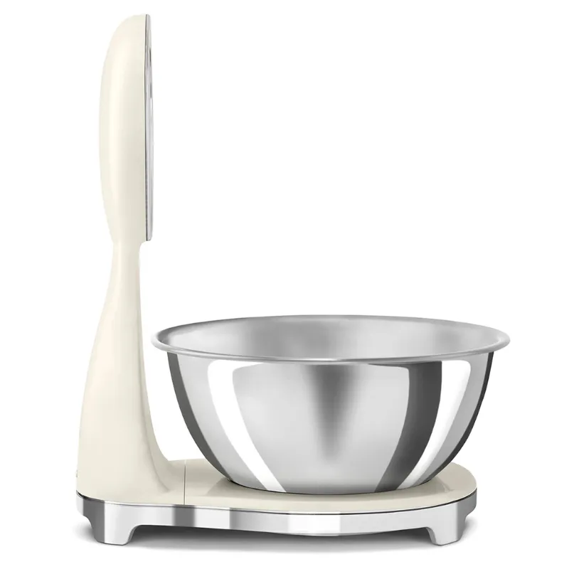 Balance de cuisine numérique - analogique - smeg - KSF01CRWW- Créme - bol en inox.webp