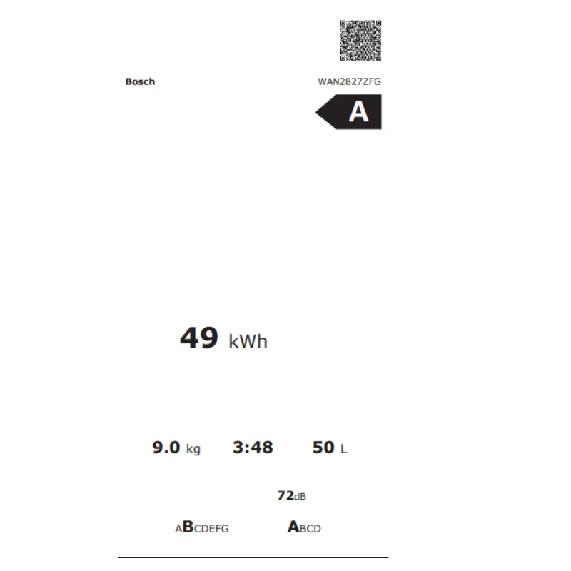 Lessiveuse - Bosch - wan2827ZFG - classe énergétique A - 9kg (1).webp
