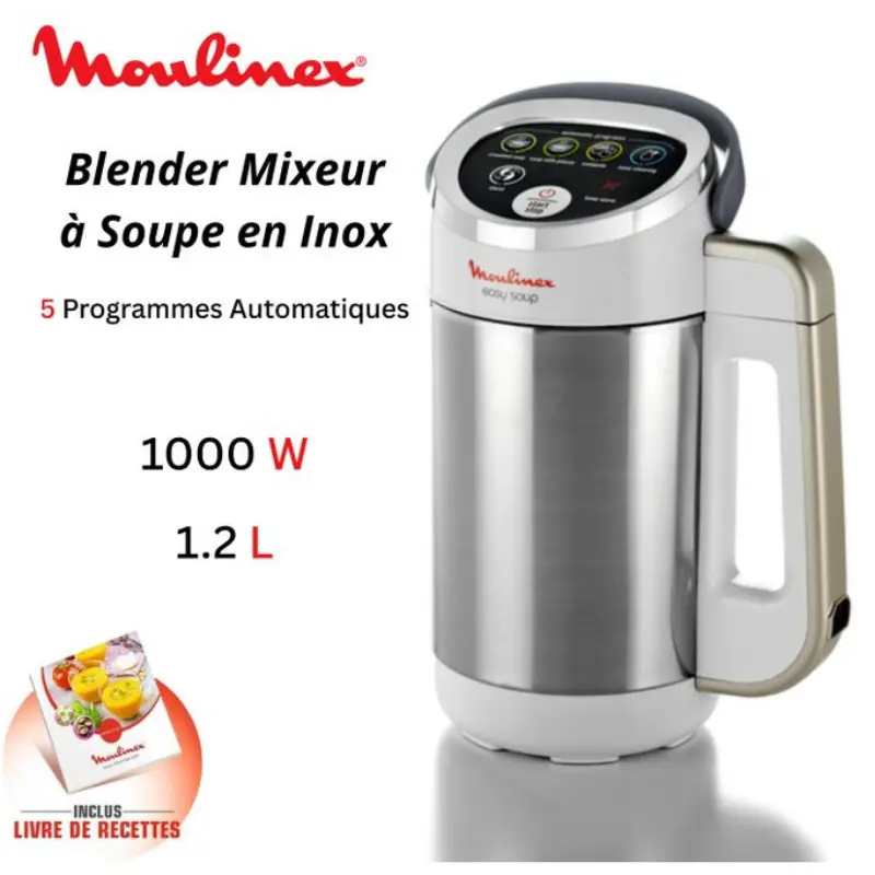 Blender chauffant - Easy soup - moulinex - LM841B10 - easy clean - compote -mixeur à soupe .webp