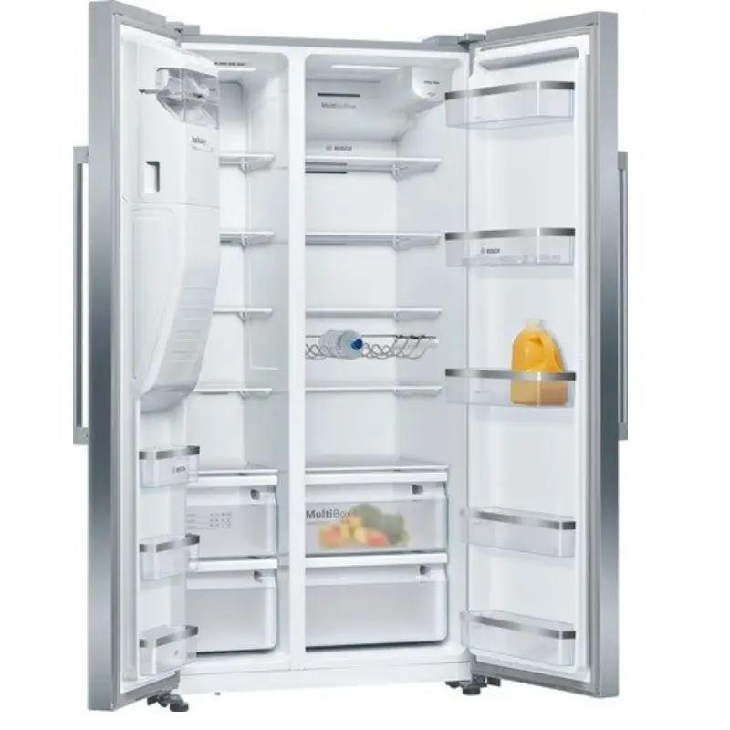 Frigo americain - Bosch - couleur inox - Classe énergétique D - KAD93AIDP - 2 portes -Distributeur de glaçons & eau - 562 Litres (1).webp