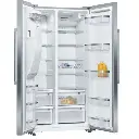 Frigo americain - Bosch - couleur inox - Classe énergétique D - KAD93AIDP - 2 portes -Distributeur de glaçons & eau - 562 Litres (1).webp