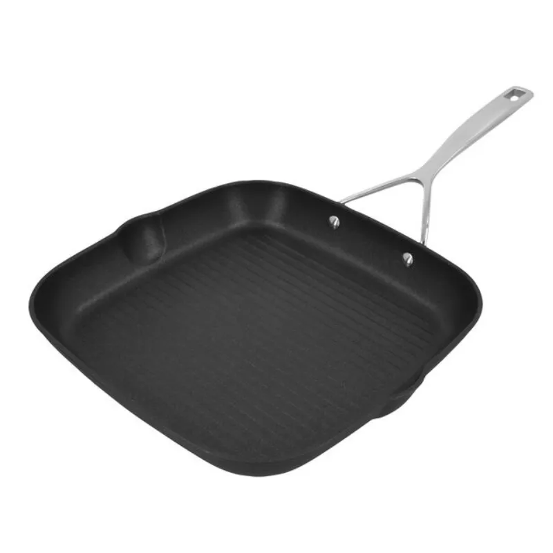 [13728] Demeyere Alu Pro 5 Poêle à griller Duraslide Titanium 28 x 28 cm